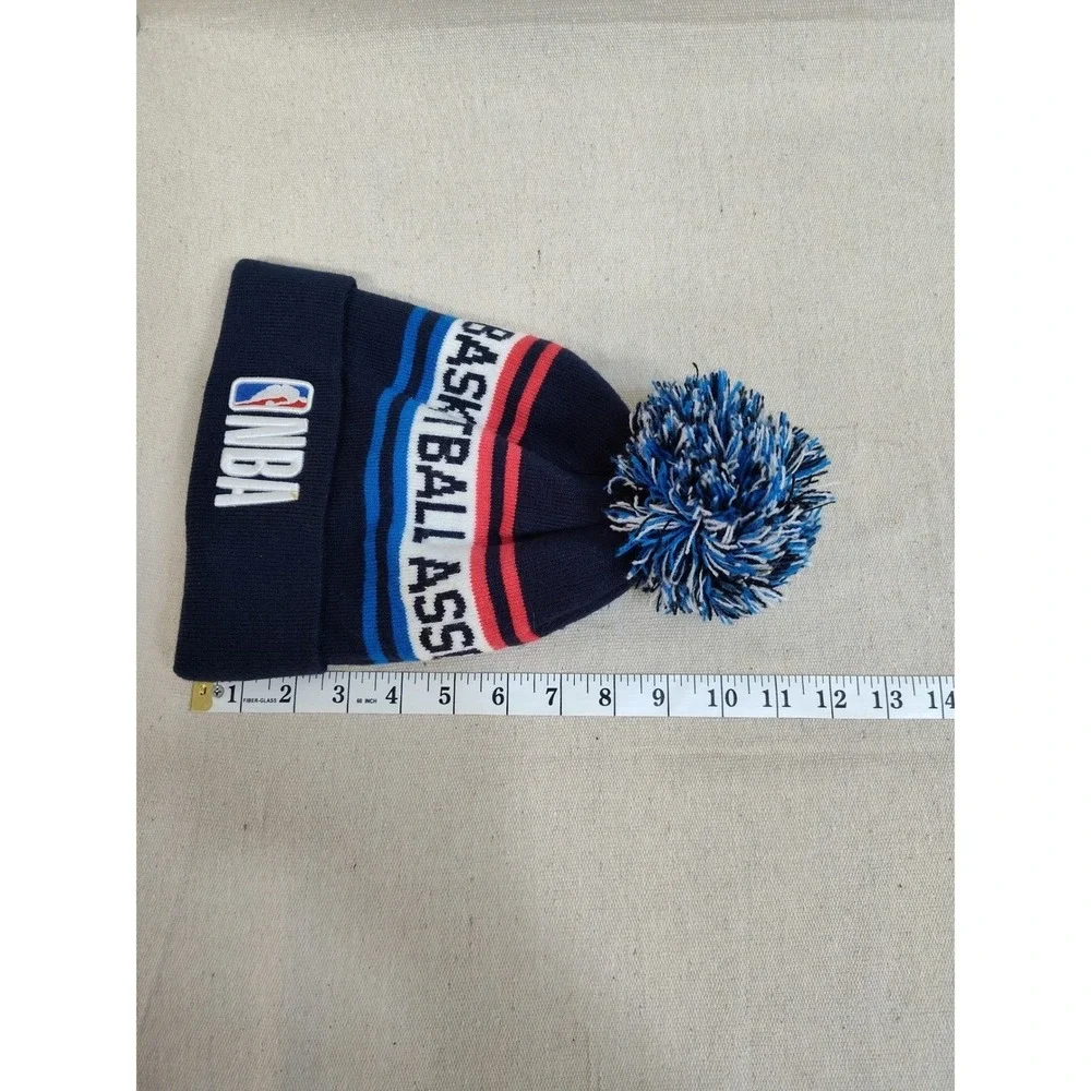 NBA National Basketball‎ Association Kids Knit Beanie Pom Pom Hat Navy Blue OSFM